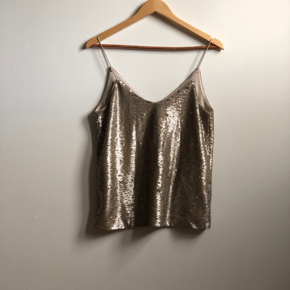 MASSIMO DUTTI SEQUINED TOP - Picture 1 of 6